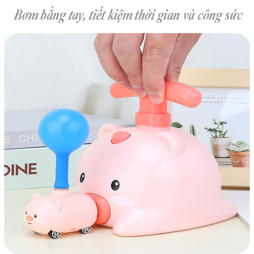 Đồ Chơi Thổi Bóng Bay Hình Con Heo-ACE STORE-Đồ Chơi Cho Bé, Đồ Chơi Đua Xe Khí Nén Hình Chú Heo Ngộ Nghĩnh,Đồ Chơi Trẻ Em Nổi Tiếng Trên Mạng Xe Hơi Động Lực Khí Động Học Cho Bé Trai Bé Gái Thổi Bóng Bay