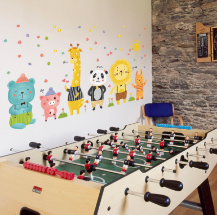 Dcal dán tường mẫu: Thú hươu cao cổ