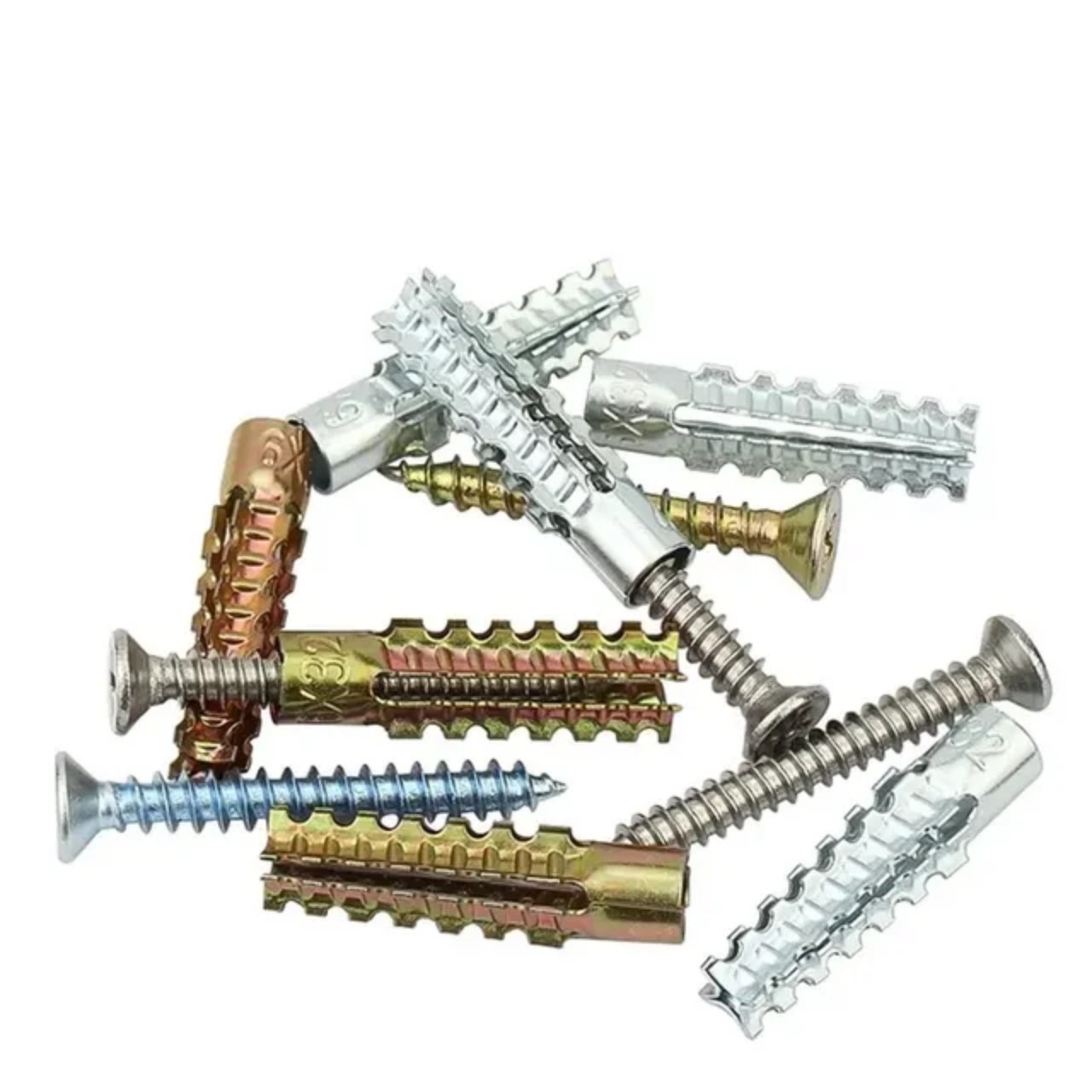 Hộp 50 bộ vít nở sắt răng cưa xi kẽm