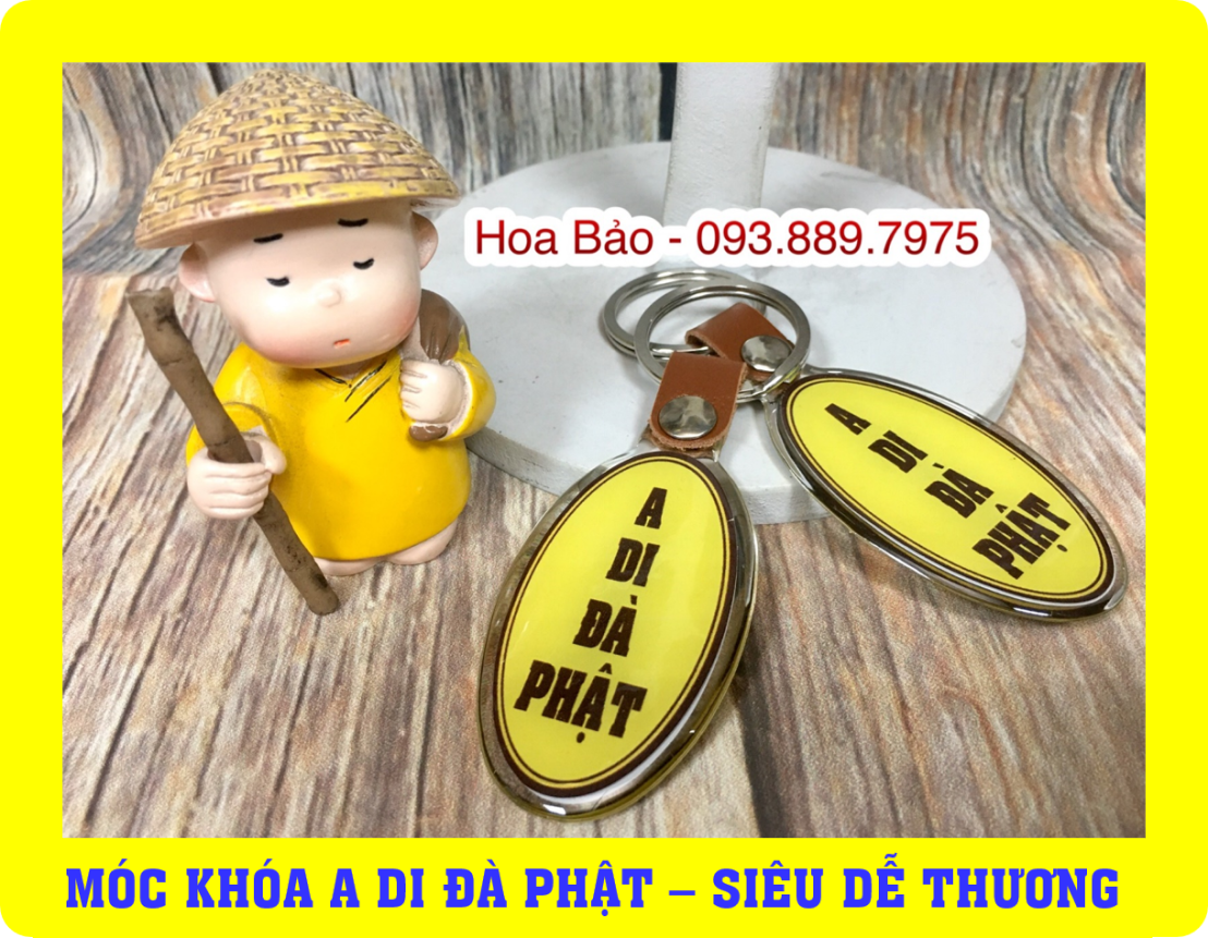 MÓC KHÓA CHỮ A DI ĐÀ PHẬT - SIÊU DỄ THƯƠNG
