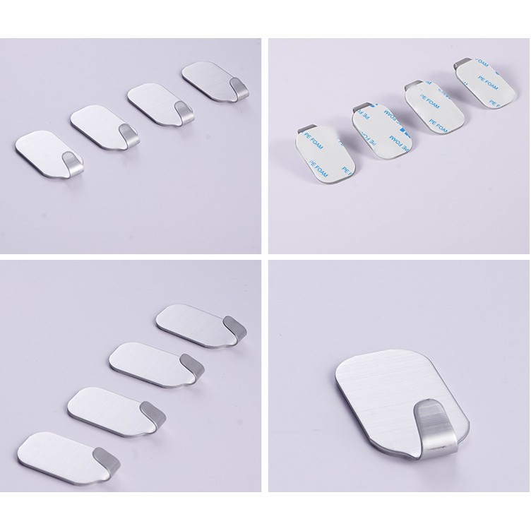 Móc dán tường inox siêu dính , móc treo đồ đa năng móc inox 304 siêu dính