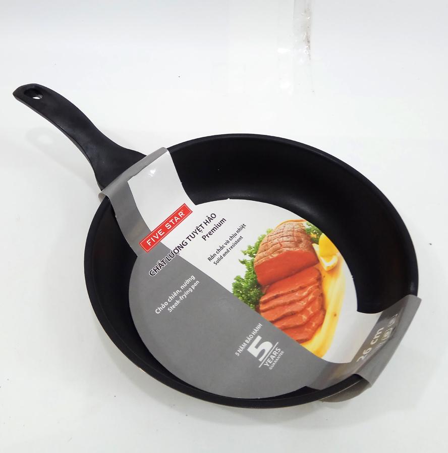 Chảo bếp từ fivestar 3 đáy 26cm inox 430 bảo hành 60 tháng