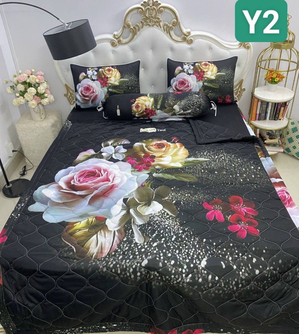 GA GỐI / Bộ Drap mền + áo gối { 5 món} thun Ý 5D Cao Cấp , mát lạnh, thấm hút tốt.""