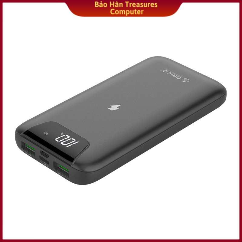 Pin sạc dự phòng tích hợp sạc không dây & màn hình led 10000 mah orico wr10- hàng chính hãng