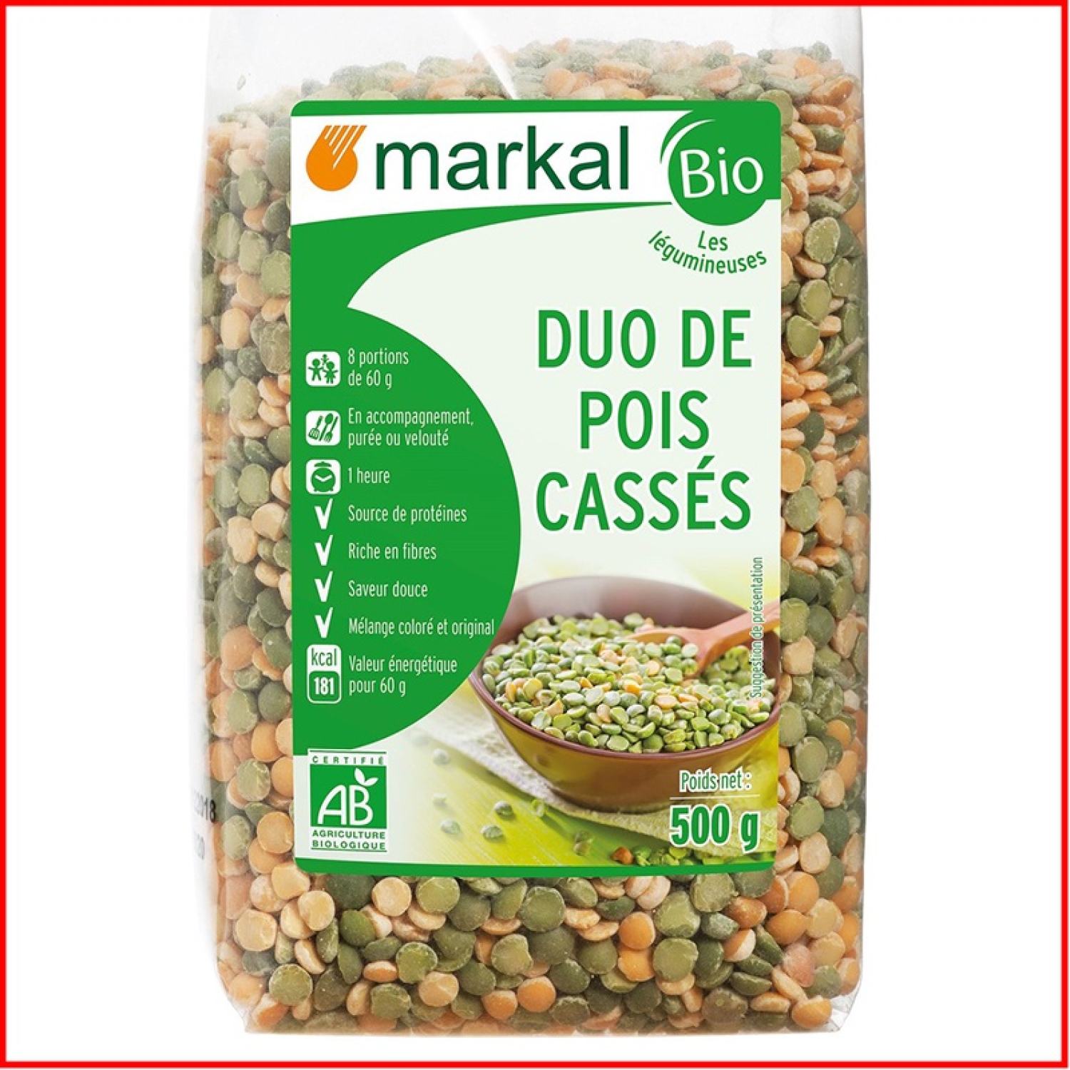 Đậu hà lan hữu cơ markal 500g