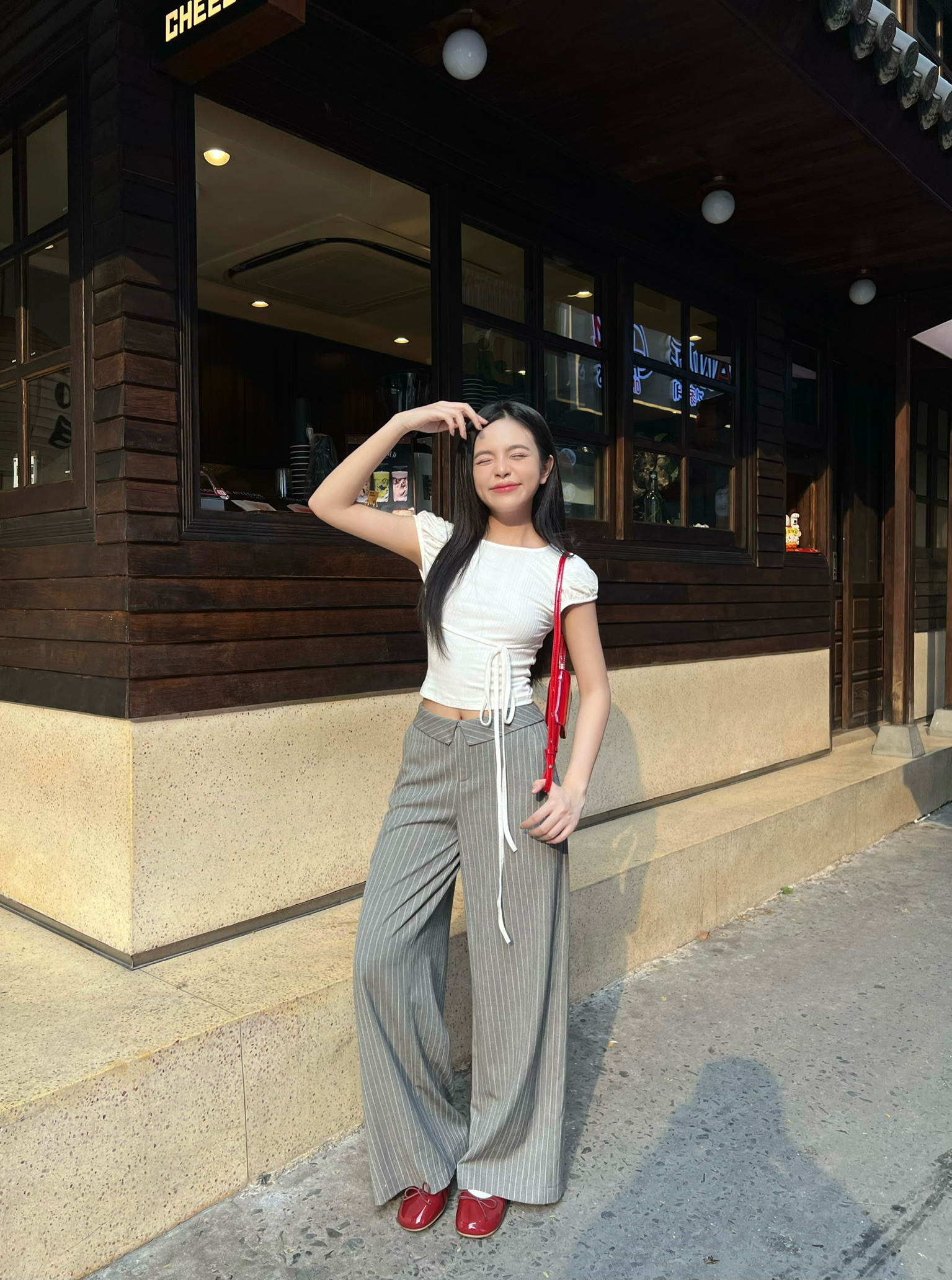 Mì - quần ống suông kiểu kẻ sọc - erica pants