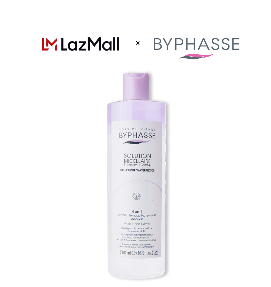 Nước tẩy trang 2 lớp 500ml làm sạch sâu byphasse waterproof biphasic micellar make-up remover solution