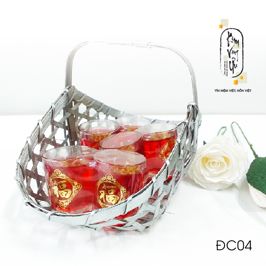 Đèn cầy ly cúng ly rượu bầu đc04 cao 5.5cm