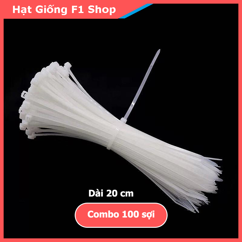 Combo 100 sợi dây rút nhựa kích cỡ dài 20 cm