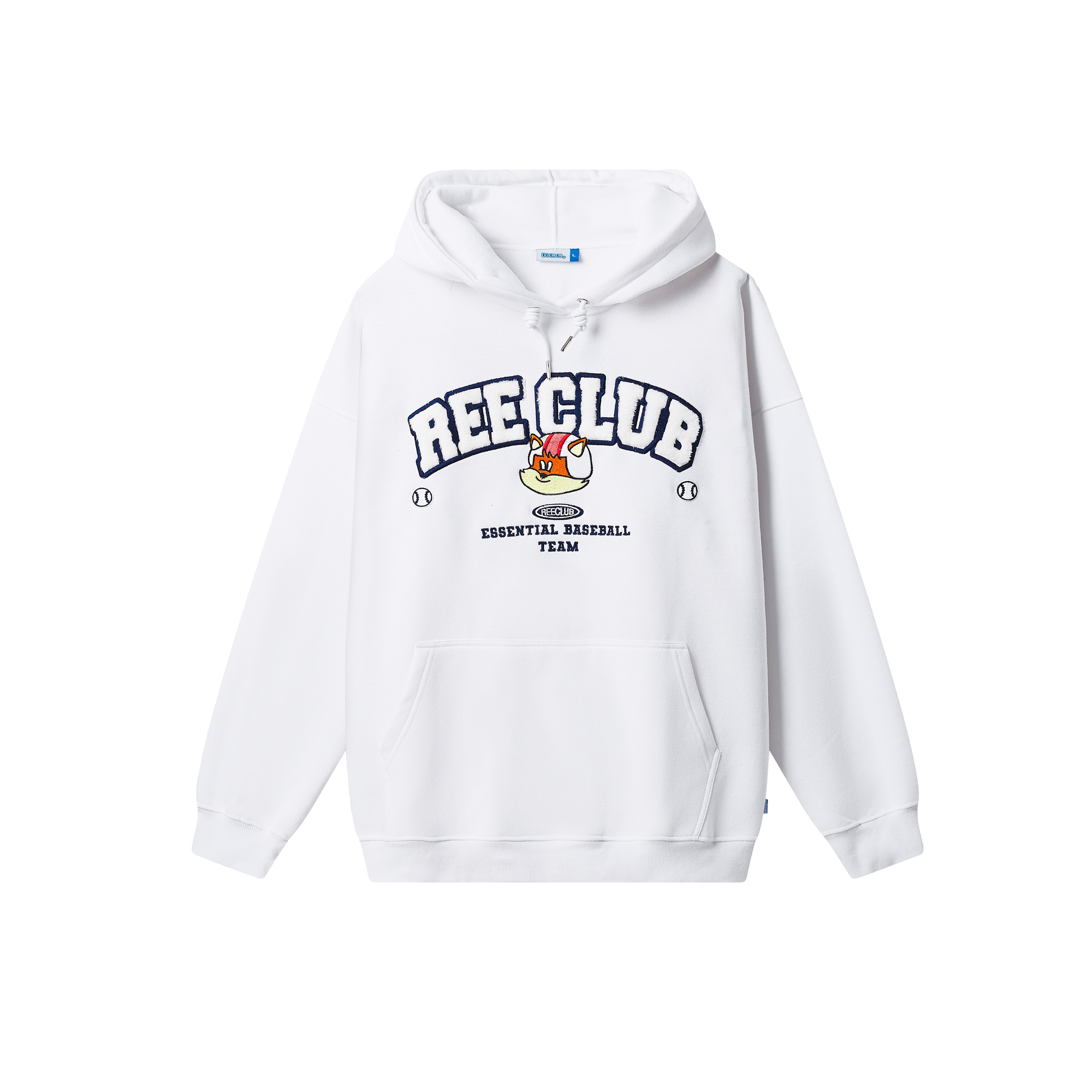 ÁO HOODIE REE CLUB MÀU TRẮNG - THÊU BÔNG