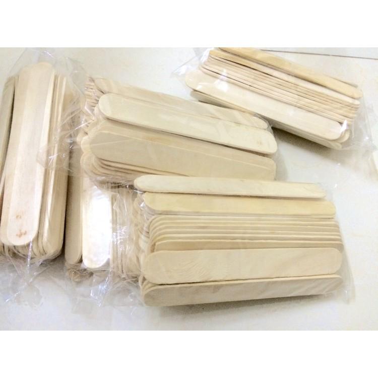40 Que gỗ mô hình, cây kem gỗ cao cấp  6, 11, 14, 15, 13, 9 cm - Wood stick , ice cream stick