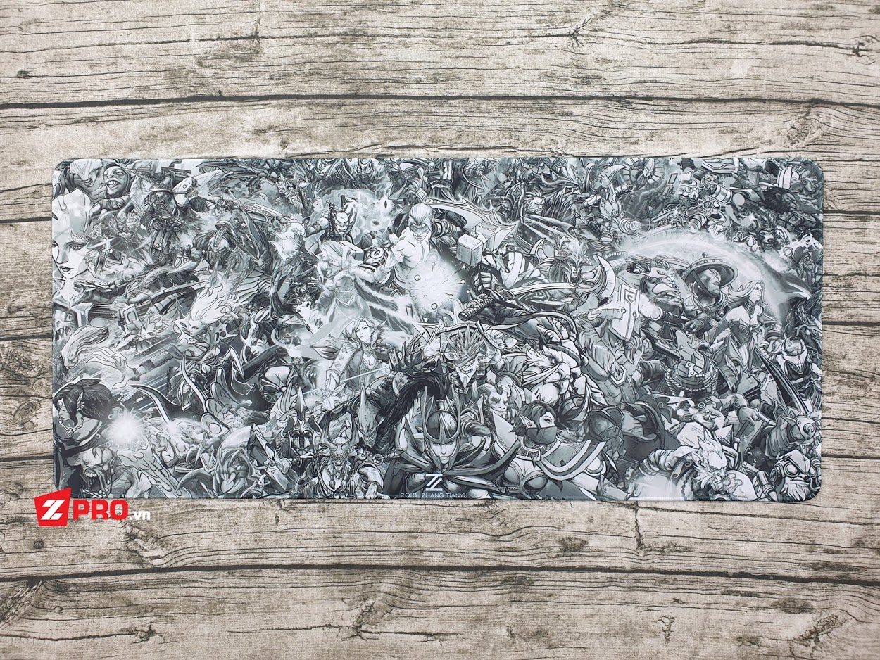 Lót chuột dota 2 manga style - dota 2 mousepad 90x40cm