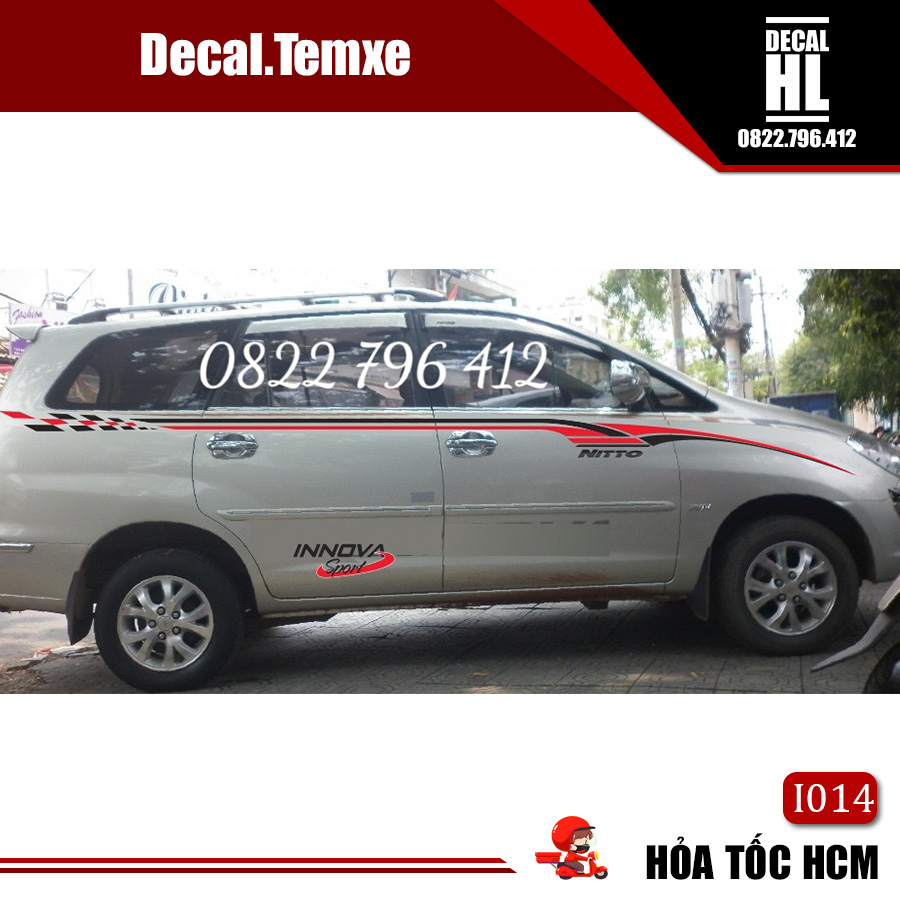 [HCM]Tem dán sườn xe Innova mới nhất I014