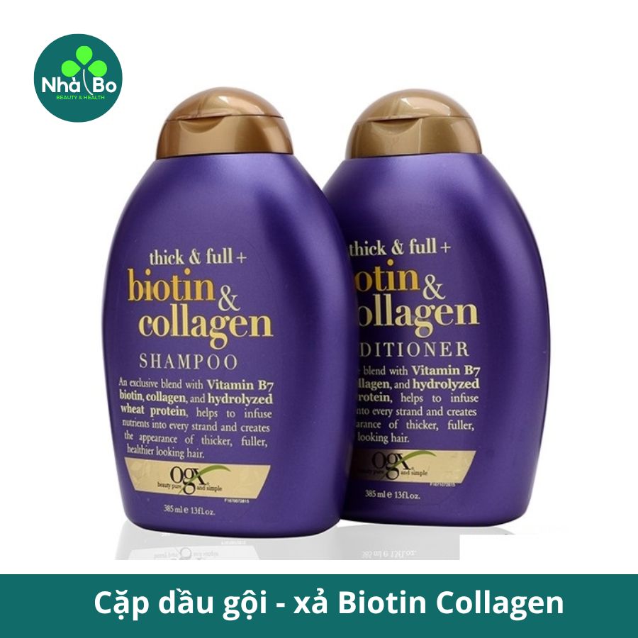 Dầu gội - xả Biotin Collagen dành cho tóc yếu tóc rụng
