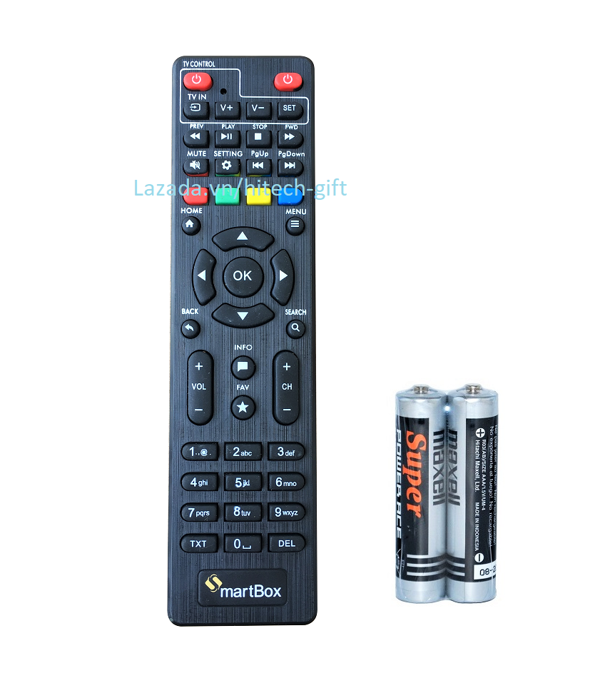 Remote Điều Khiển Hộp Tivi SmartBox, TV BOX Android Kèm Pin