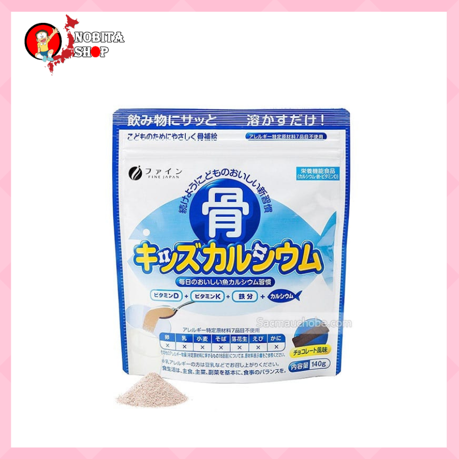 Bột canxi cá tuyết Fine cho trẻ nhỏ Bột Canxi Cá Tuyết Fine Japan Nhật Bản 140g Bổ Sung Canxi Cải Thiện Chiều Cao (Dùng An Toàn Cho Bé Từ 1 Tuổi)