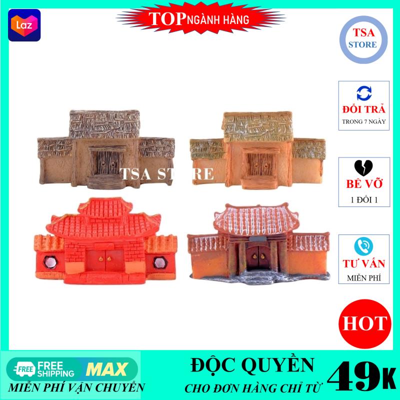 Tiểu cảnh mini Cổng nhà xưa size trung trang trí tiểu cảnh sen đá/chậu cây mini/terrarium/hồ cá/bonsai/hòn non bộ/sen đá/xương rồng TSA STORE