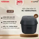 Nồi Cơm Điện Tử Toshiba 1.8 Lít RC-18DR5UVN(W) Trắng / RC-18DR5UVN(H) Đen /  1 Lít RC-10DR5UVN(H) - Tích Hợp 12 Chương Trình Cài Đặt Sẵn