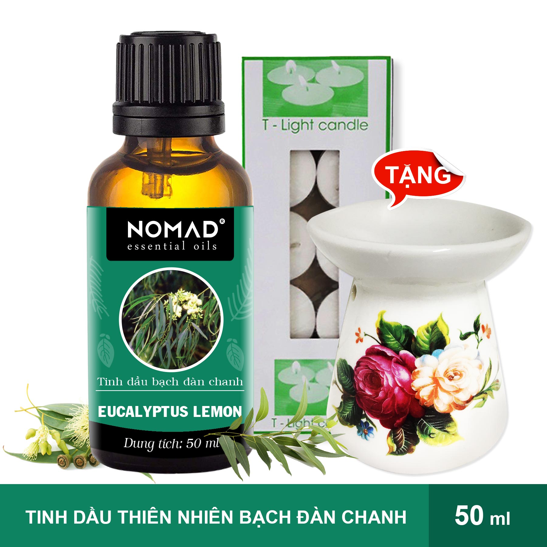 Tinh Dầu Thiên Nhiên Bạch Đàn Chanh Nomad Essential Oils Eucalyptus Lemon 50ml