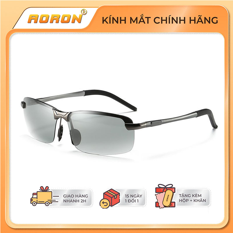 Mắt Kính Nam Mắt Kính Phân Cực Chống Lóa Chống Chói Chống Uv400 Đi Xe Ngày Đêm- AK036 - Aoron