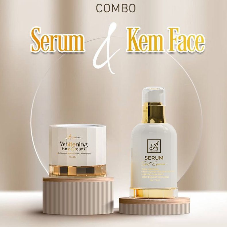 COMBO DƯỠNG DA KEM FACE PHÁP MỚI 2024 & SERUM SPOT ESENCE MỚI 2024 A COSMETICS