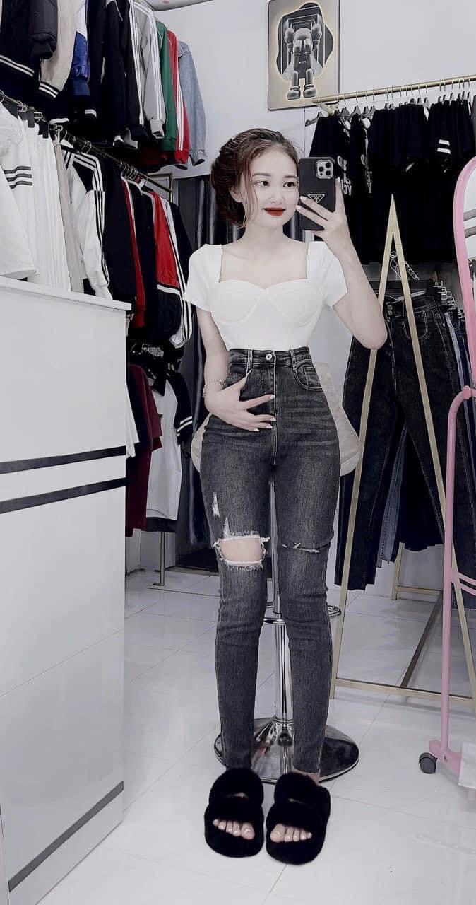 Quần jean ôm co giãn form chuẩn