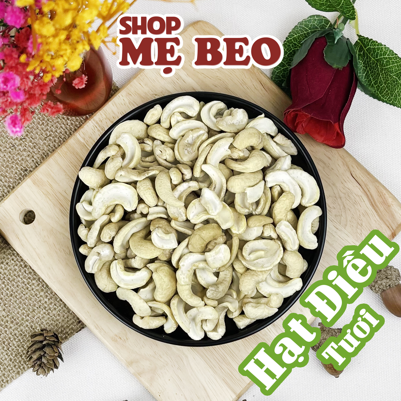 500Gr Hạt Điều Tươi Làm Sữa Làm Bánh Shop Mẹ Beo