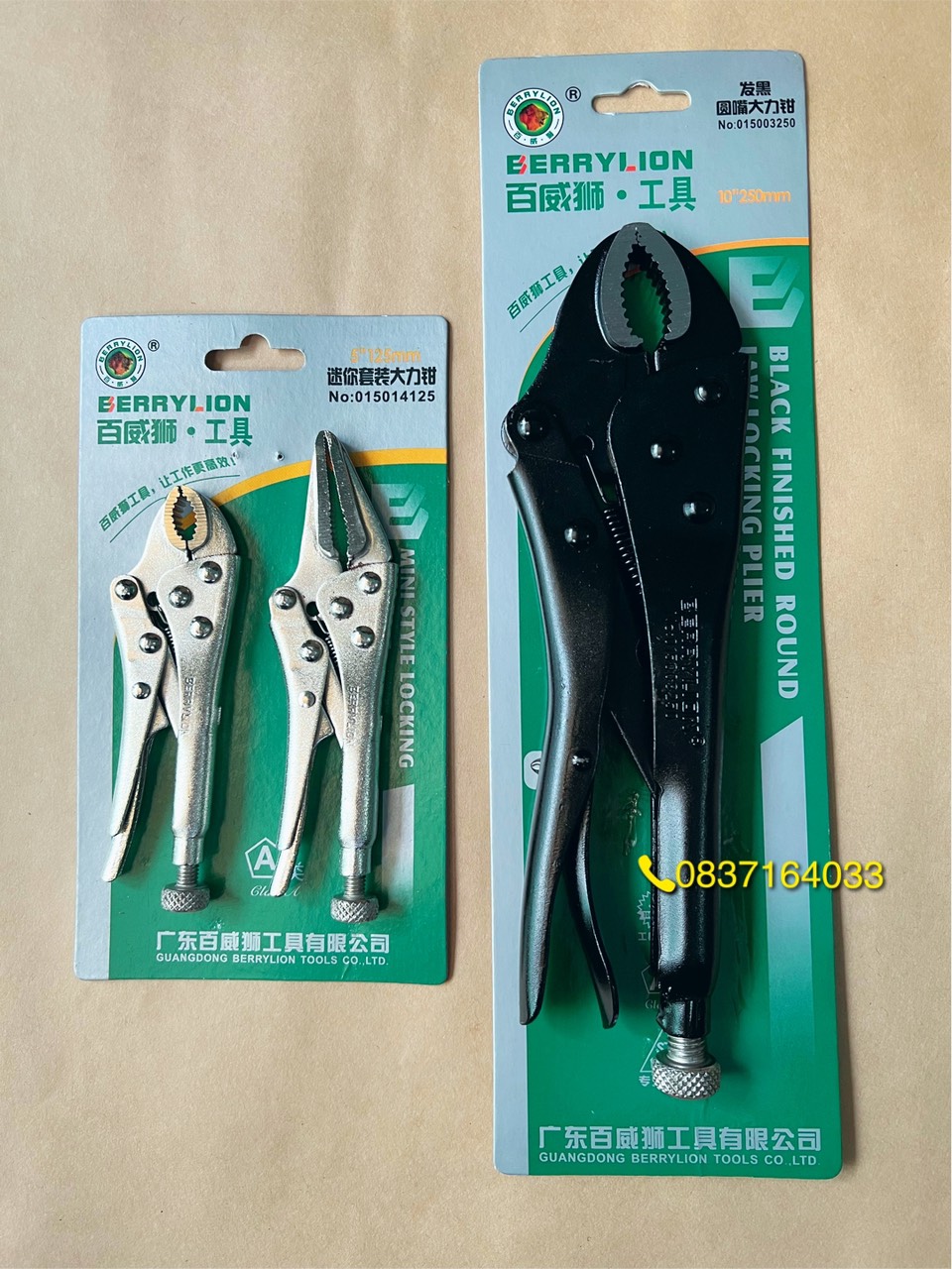 Bộ 3 kìm bấm chết berrylion 125mm/250mm