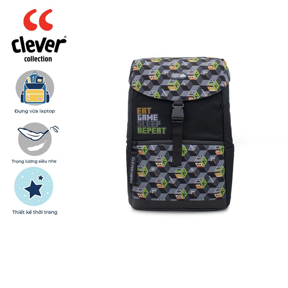 Ba lô cleverhippo topper - game land bg7202/black