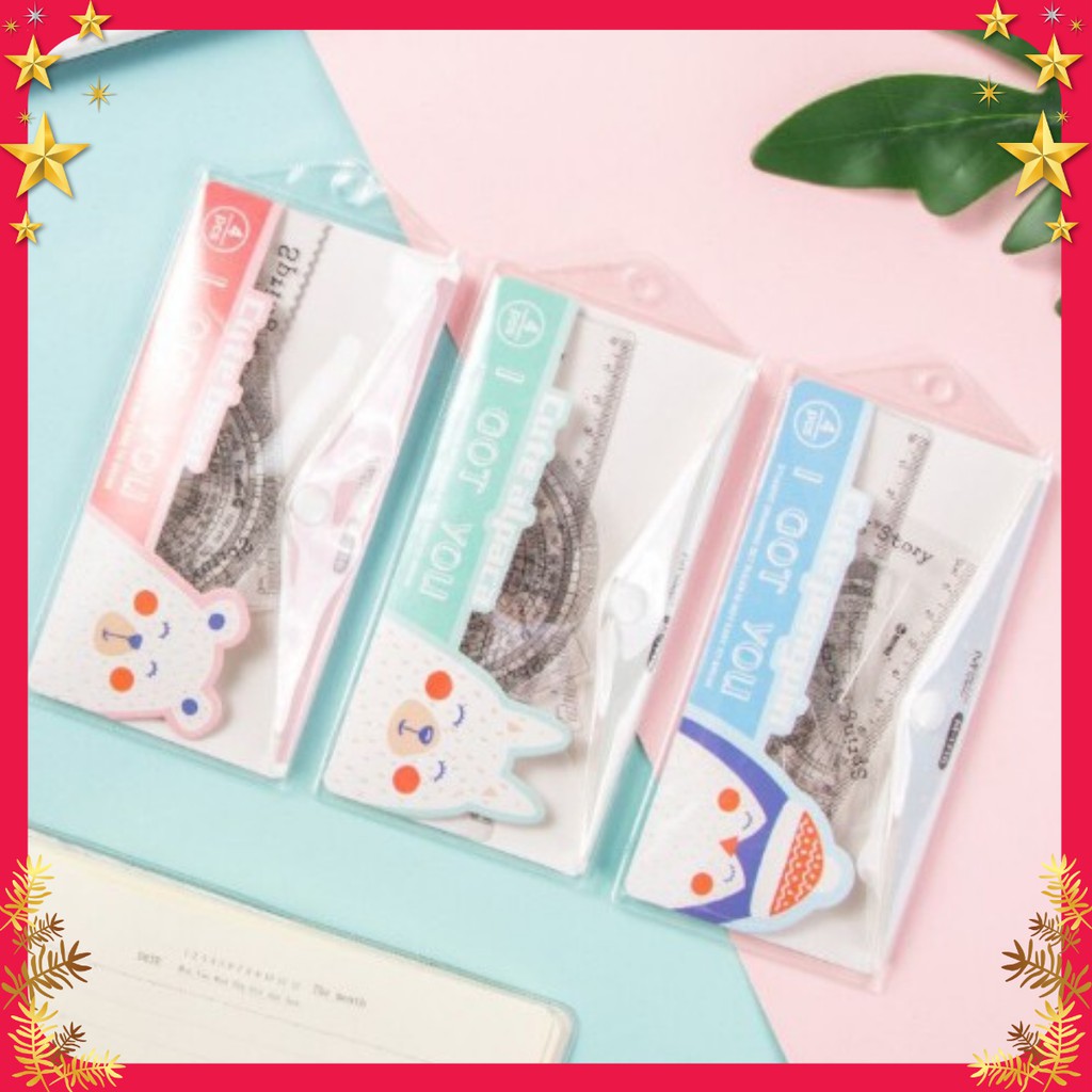 Combo 2 Bộ Thước Eke 4 Món 3 Loại