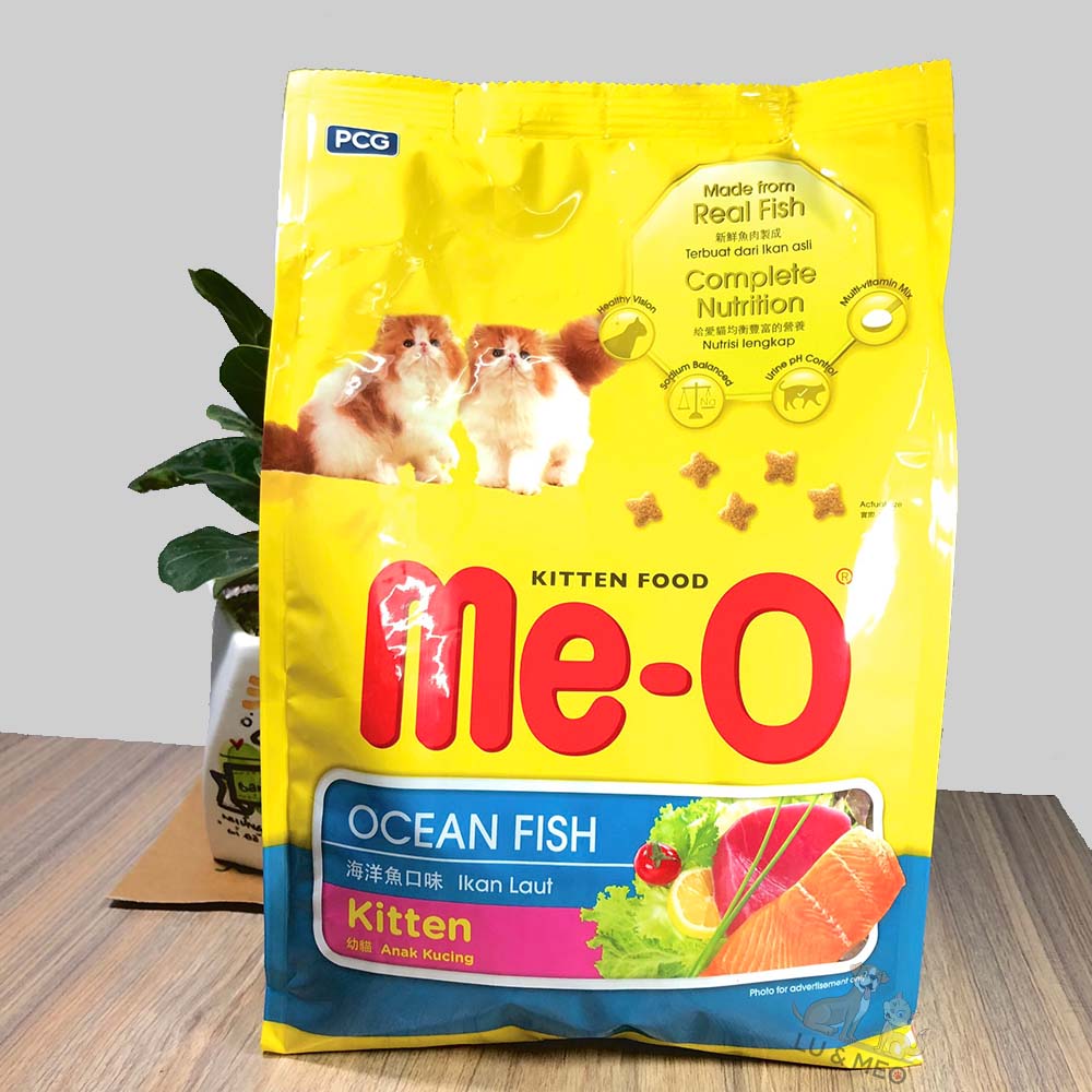 thức ăn dạng hạt mèo con - ME-O kitten vị cá biển (hanpet 204c) (gói 1,1kg)