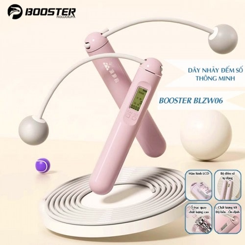 Dây nhảy thể dục, dây nhảy đếm số tự động Booster Boluojun BLZW06 - Có dây nhảy và bóng nhảy không dây, thích hợp tập trong nhà, ngoài trời
