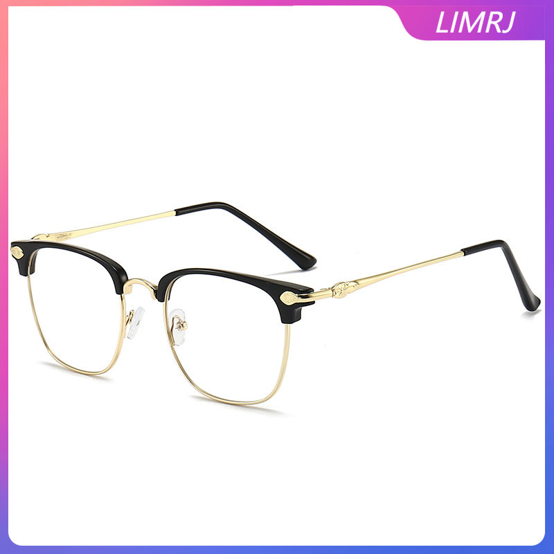 Limrj mắt kính nam kính màu xanh mắt khung thời trang kính kim loại mắt kháng xạ đối với người kính thời trang