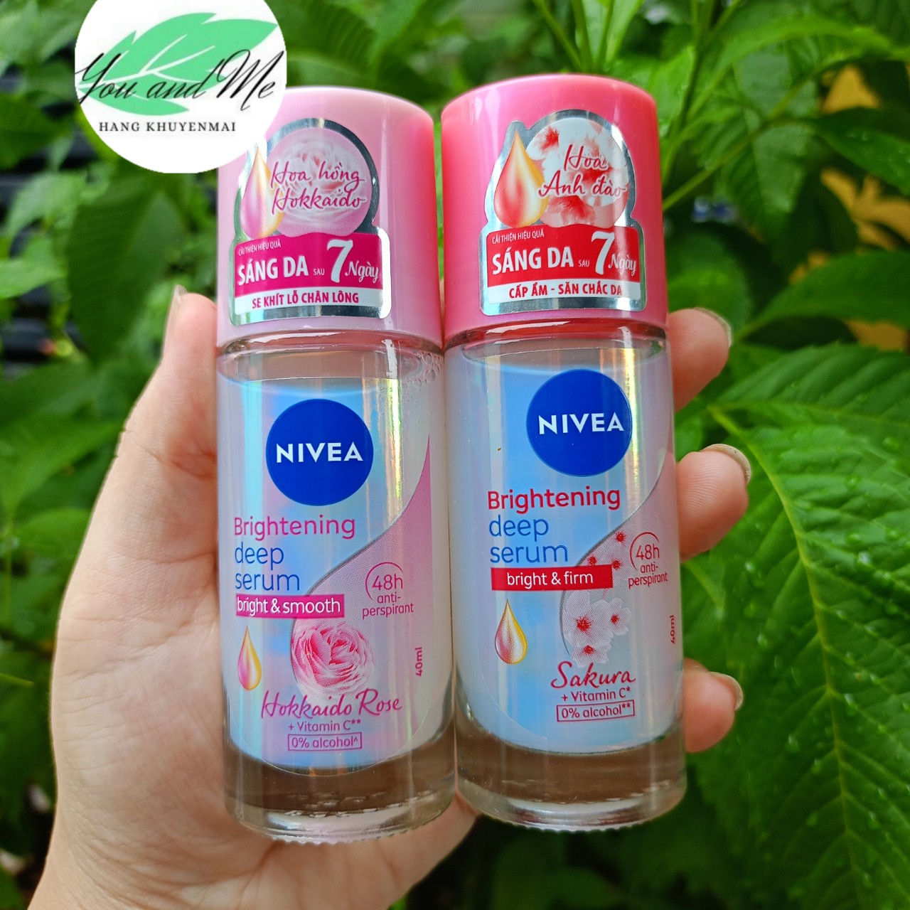 Lăn ngăn mùi Nivea serum trắng mịn hương hoa