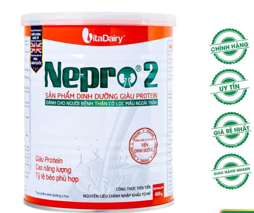 Sữa nepro số 2 900g cho bệnh nhân lọc máu ngoài thận