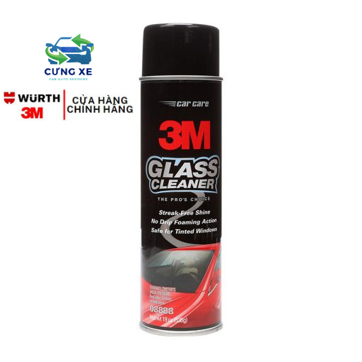 Dung dịch rửa kính ô tô, vệ sinh kính xe hơi 3M Glass Cleaner 08888