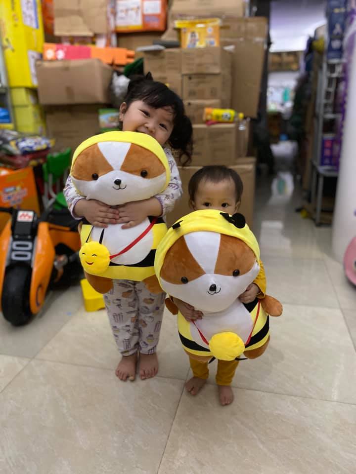 Gấu bông chó shiba hoá thân ong vàng