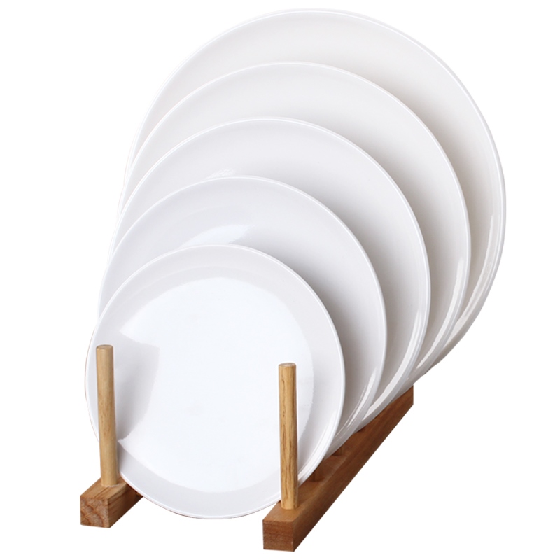 Đĩa thương mại Fangci Melamine tròn lẩu nhựa trắng Buffet thức ăn nhanh