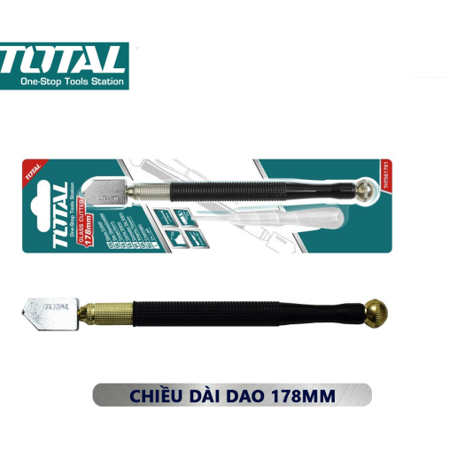 Dao cắt kính TOTAL THT561781 178mm, Bút cắt kính hợp kim cao cấp chống rỉ sét, Bh 12 tháng DIY VN