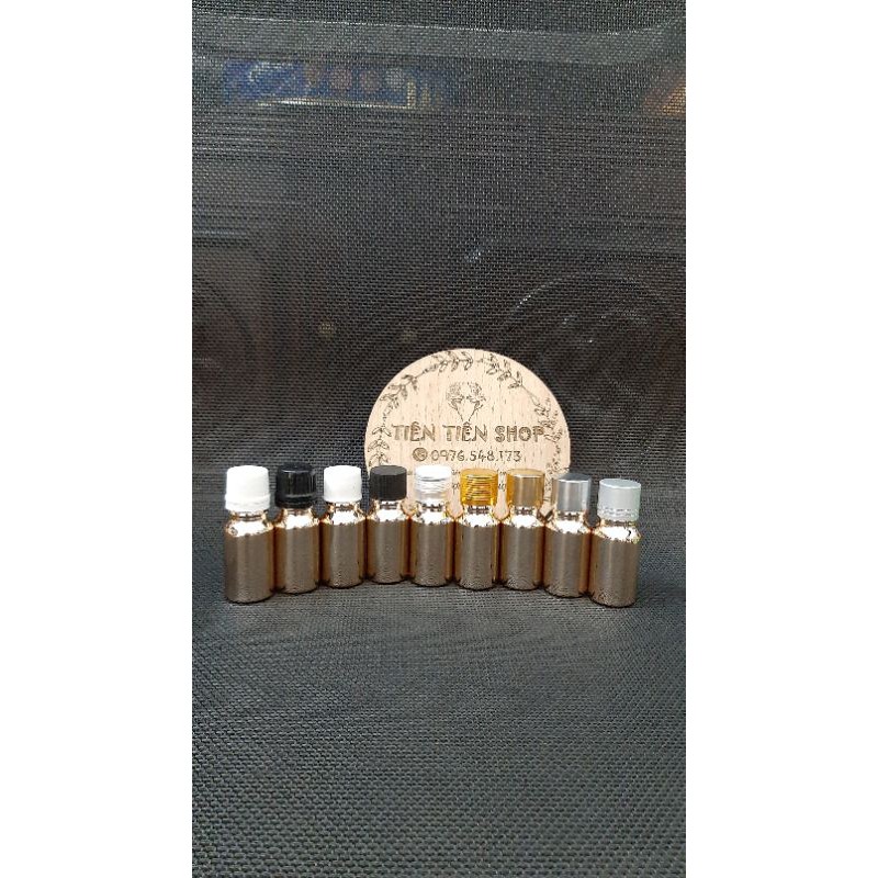 Chai thủy tinh màu xi vàng 10ml nắp vặn