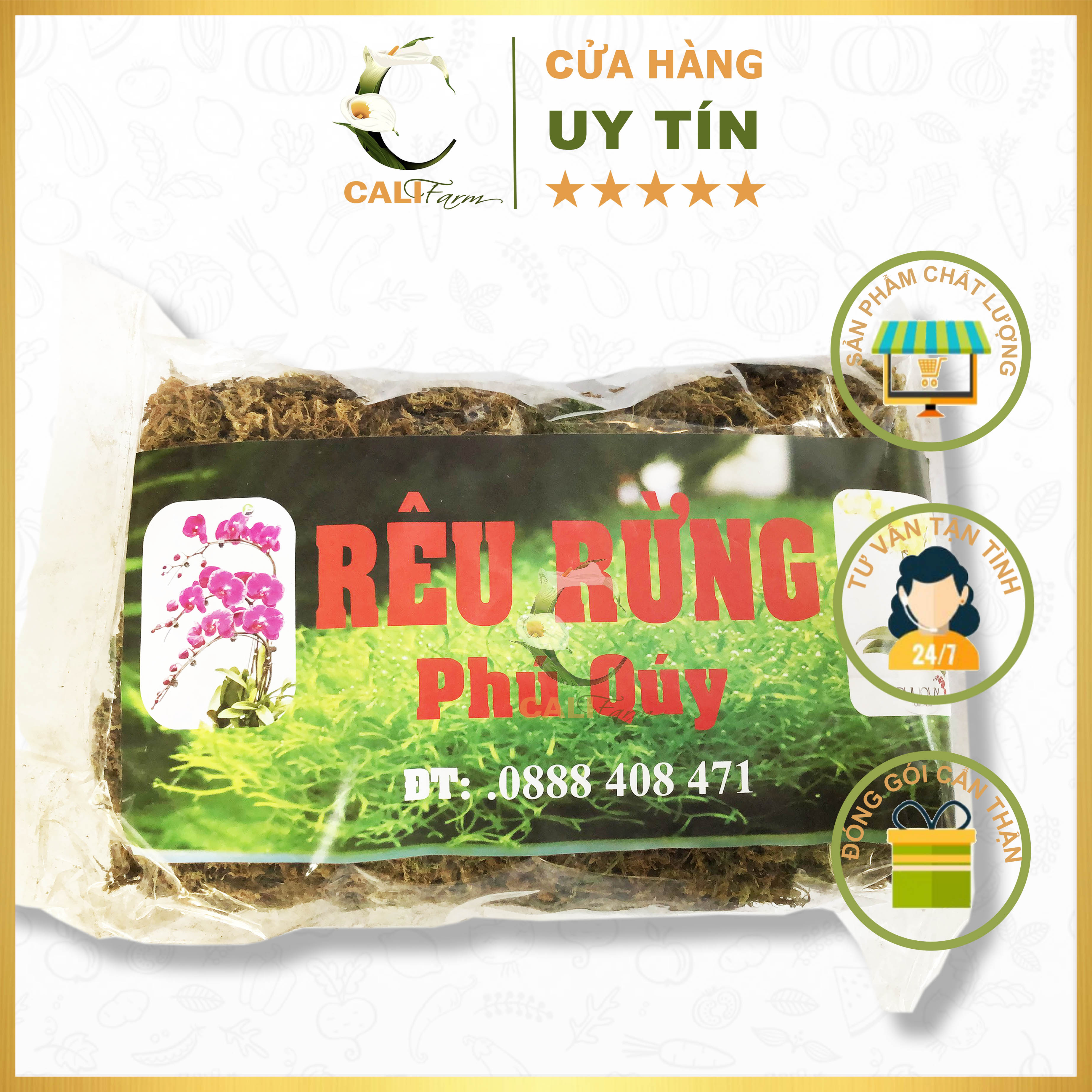 Rêu rừng khô đã qua xử lí trồng lan túi 100g
