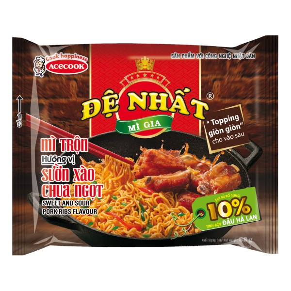 Cb 15 gói mì đệ nhất trộn sườn xào chua ngọt gói 88g 28180