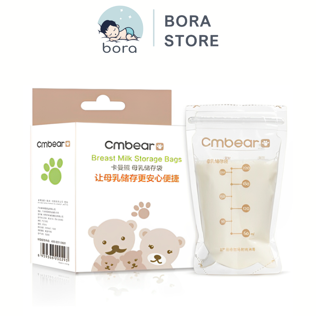 Túi trữ sữa cmbear 220ml, hộp 30 túi