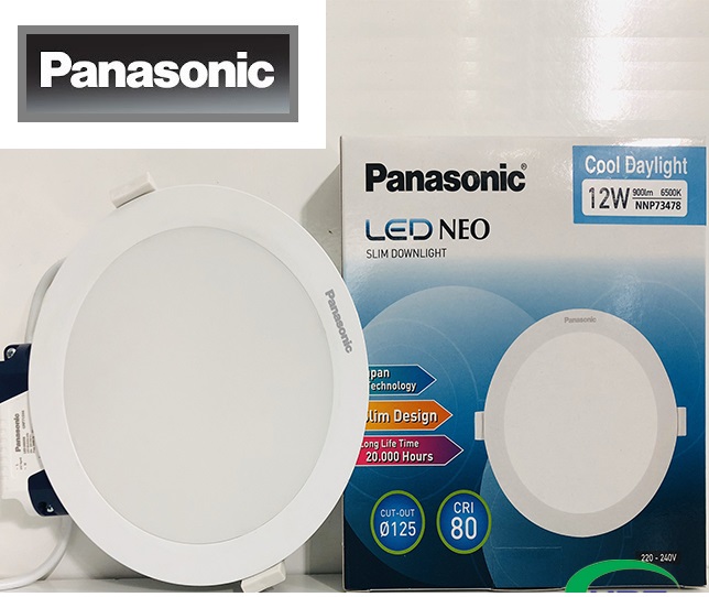 Panasonic - Đèn LED Downlight 12W ( khoét lỗ 125 ) - NEO SLIM NNP73478 ánh sáng TRẮNG - NNP 73478