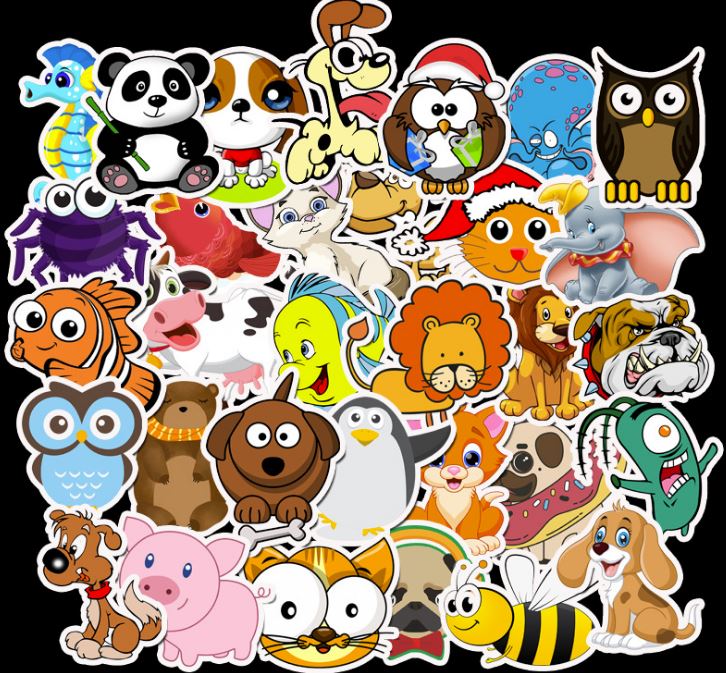 [HCM]Sticker ĐỘNG VẬT DỄ THƯƠNG nhựa PVC không thấm nước dán nón bảo hiểm laptop điện thoại Vali xe Cực COOL #144