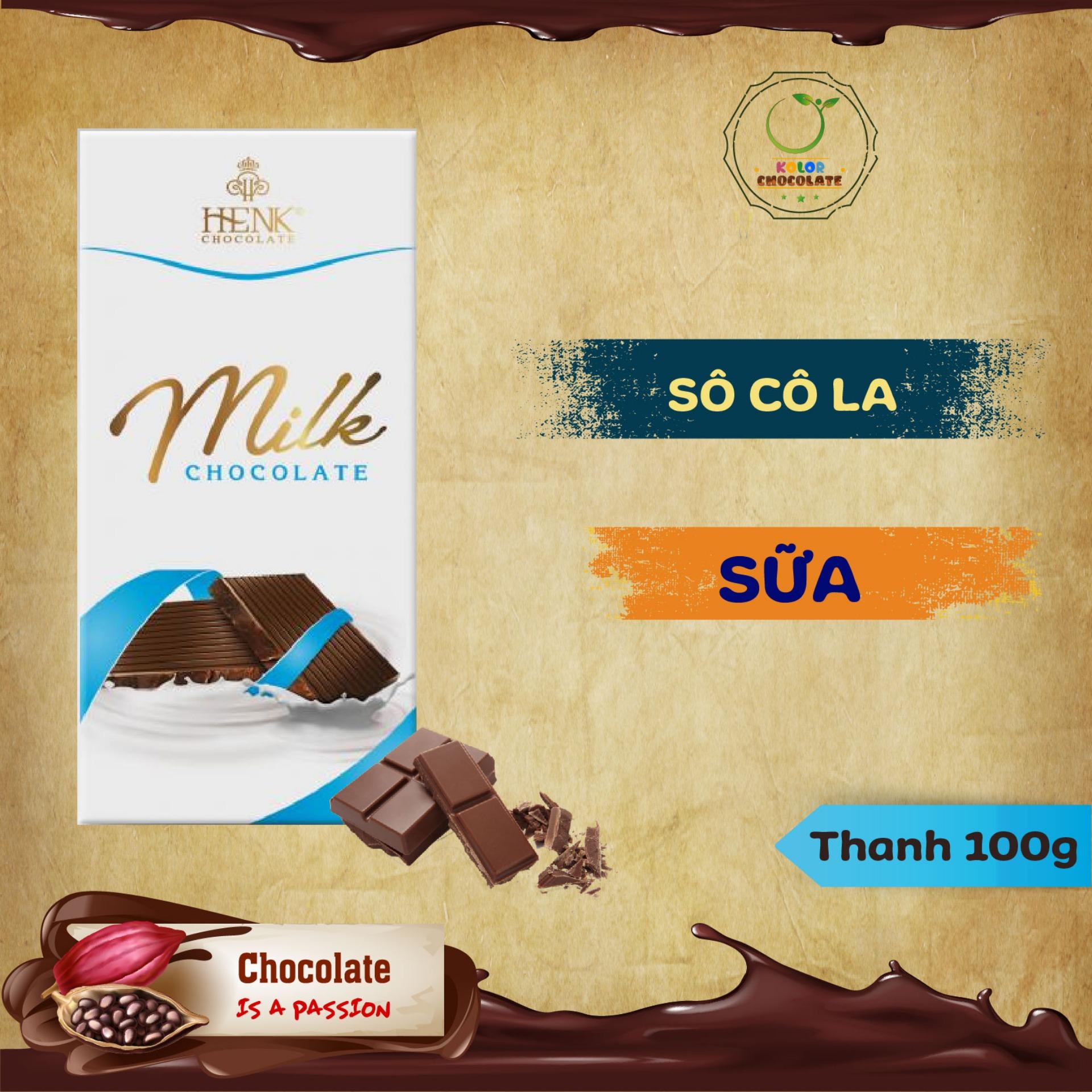 Socola thanh 100g sữa | Henk Chocolate