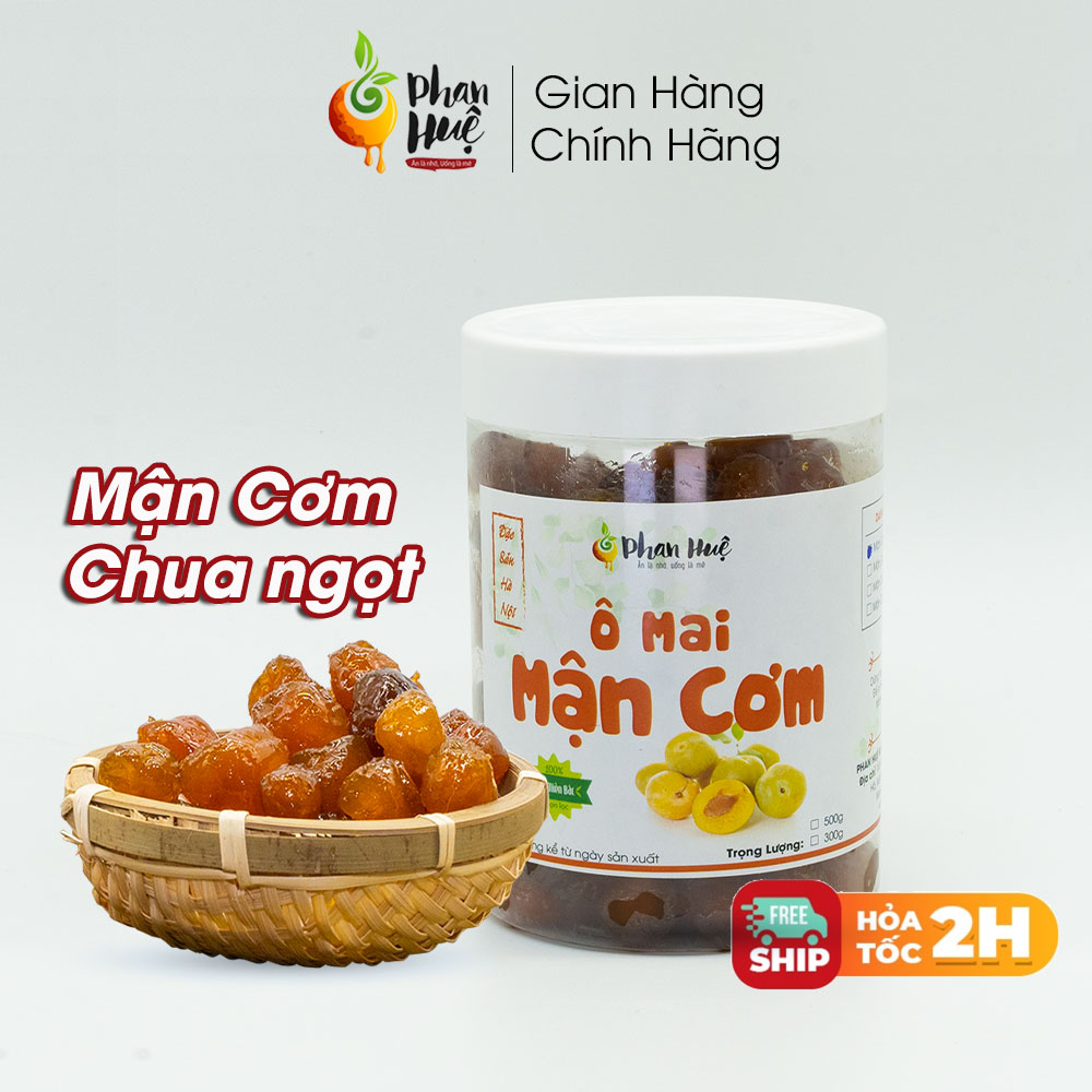 Ô mai Xí Muội Mận Cơm Chua Ngọt Hà Nội Phan Huệ hộp 500gr. Mận Cơm Tươi Miền Bắc chọn lọc. Vị ngon khó cưỡng. Ăn là mê. Đặc Sản Hà Nội