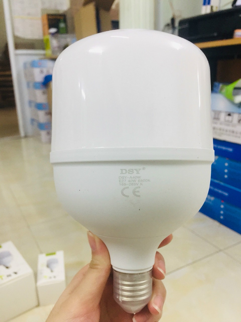 Bóng đèn led búp trụ 40w dsy nhôm bầu trơn