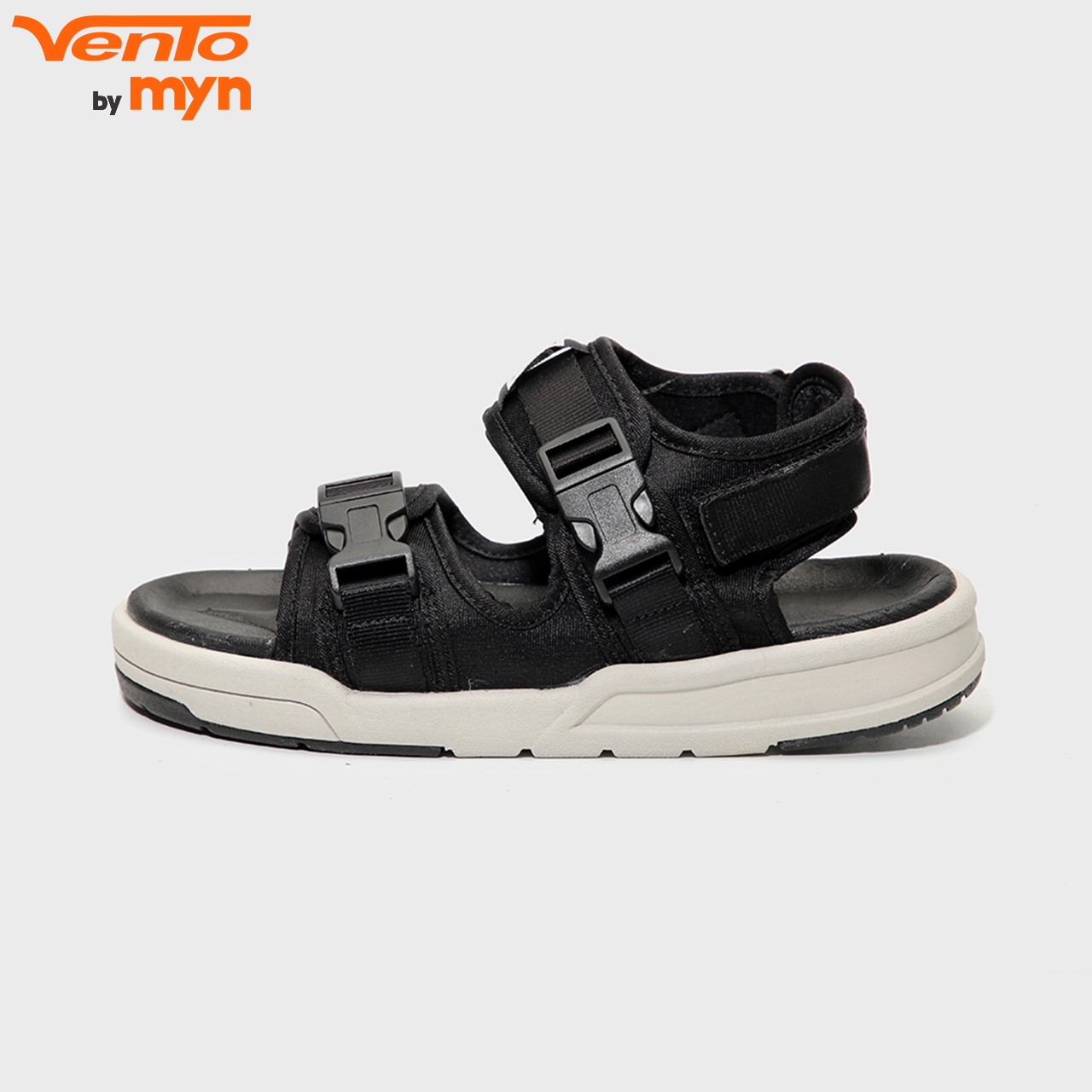 Giày sandal vento nam nữ unisex - h1002 đen ghi