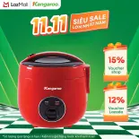 [BH 1 Năm] Nồi cơm điện Kangaroo KG824 - Nắp gài 1.5L - Công nghệ ủ ấm 3D - Hàng chính hãng